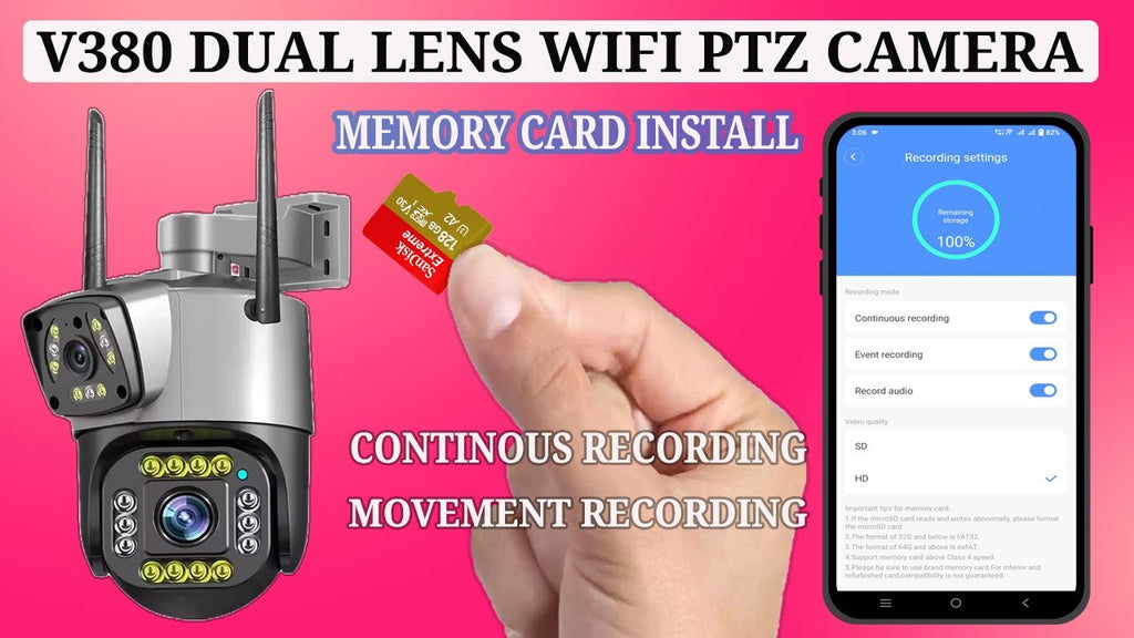 V380 Pro Wireless WiFi and sim CCTV Camera – 4MP HD, Night Vision, 360° PTZ, & Motion Detection Smart Home Security Camera