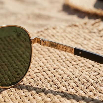 Classic Ray-Ban Aviator Sunglasses - Gold Frame and Green Lenses